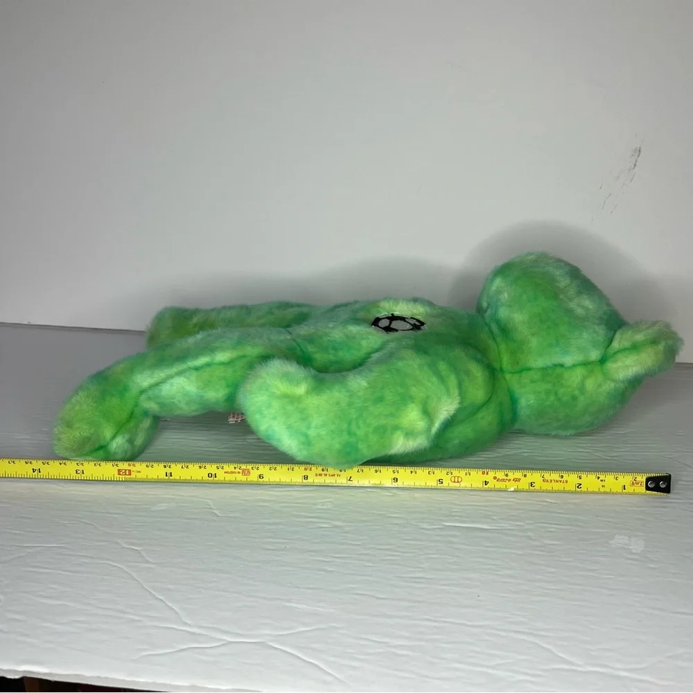 VTG 1999 TY Beanie Buddies 14” Tye Dye Rare Bear “Kicks” The Soccer Buddy Plush